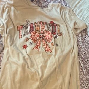Kids Thankful Graphic Tee - Cream
